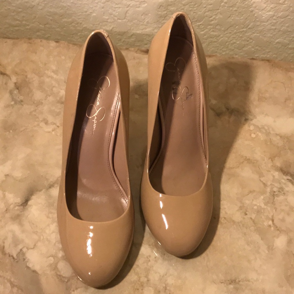 Nude heels by Jessica Simpson.  Size 9.